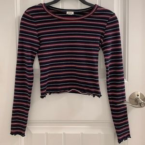 Garage striped long sleeve shirt size xs